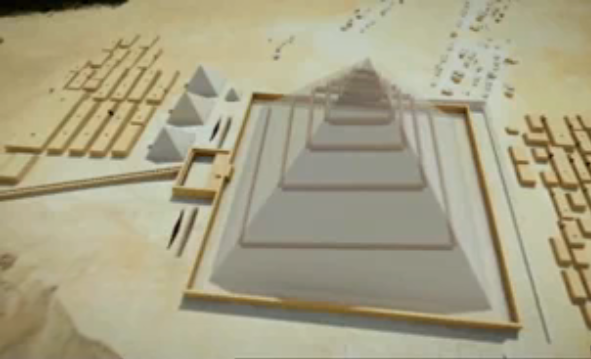 Giza Pyramid project internal ramp within the structure History of Project Management